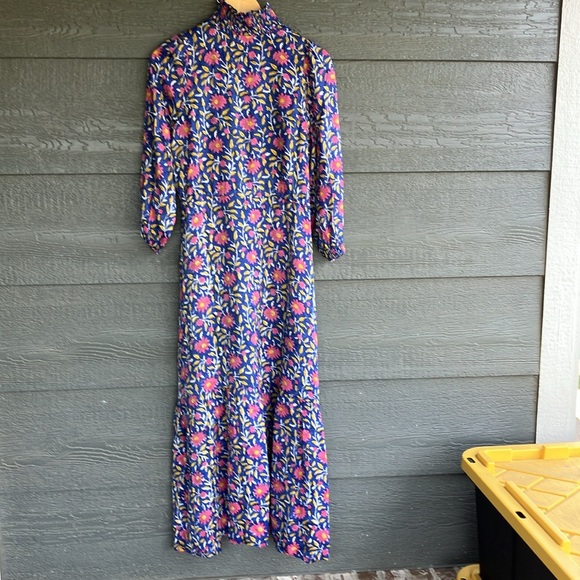 NEW Emerson Fry Purple and Blue Cuffed Sleeve Maxi Sundress - Picture 6 of 13